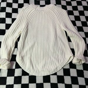 SO Women's White Crew Neck Sweater